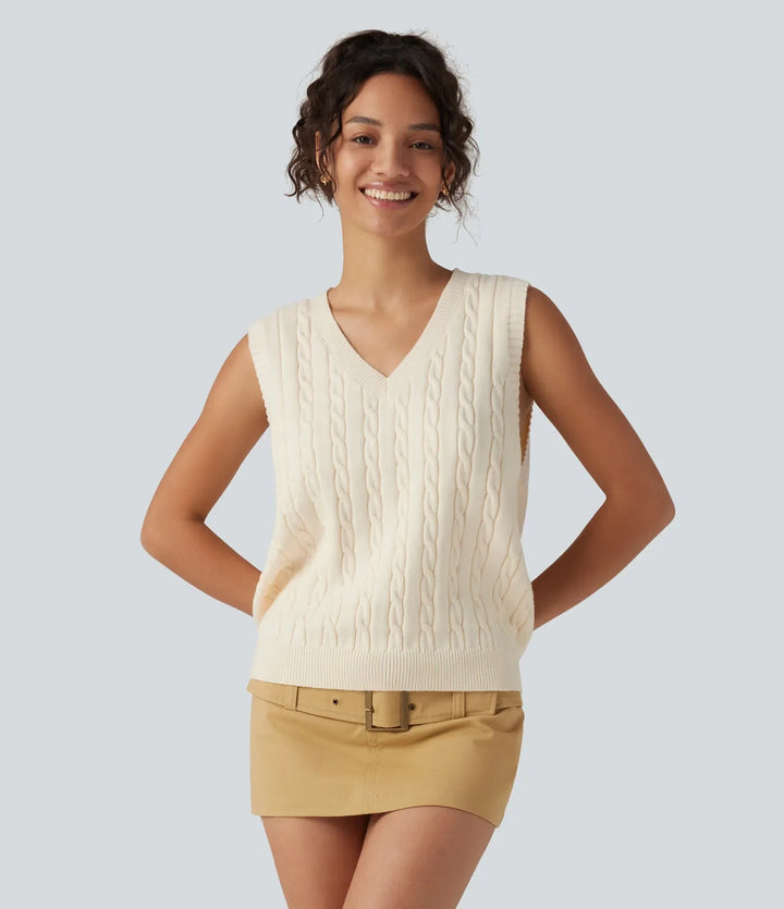 V Neck Casual Jumper Vest