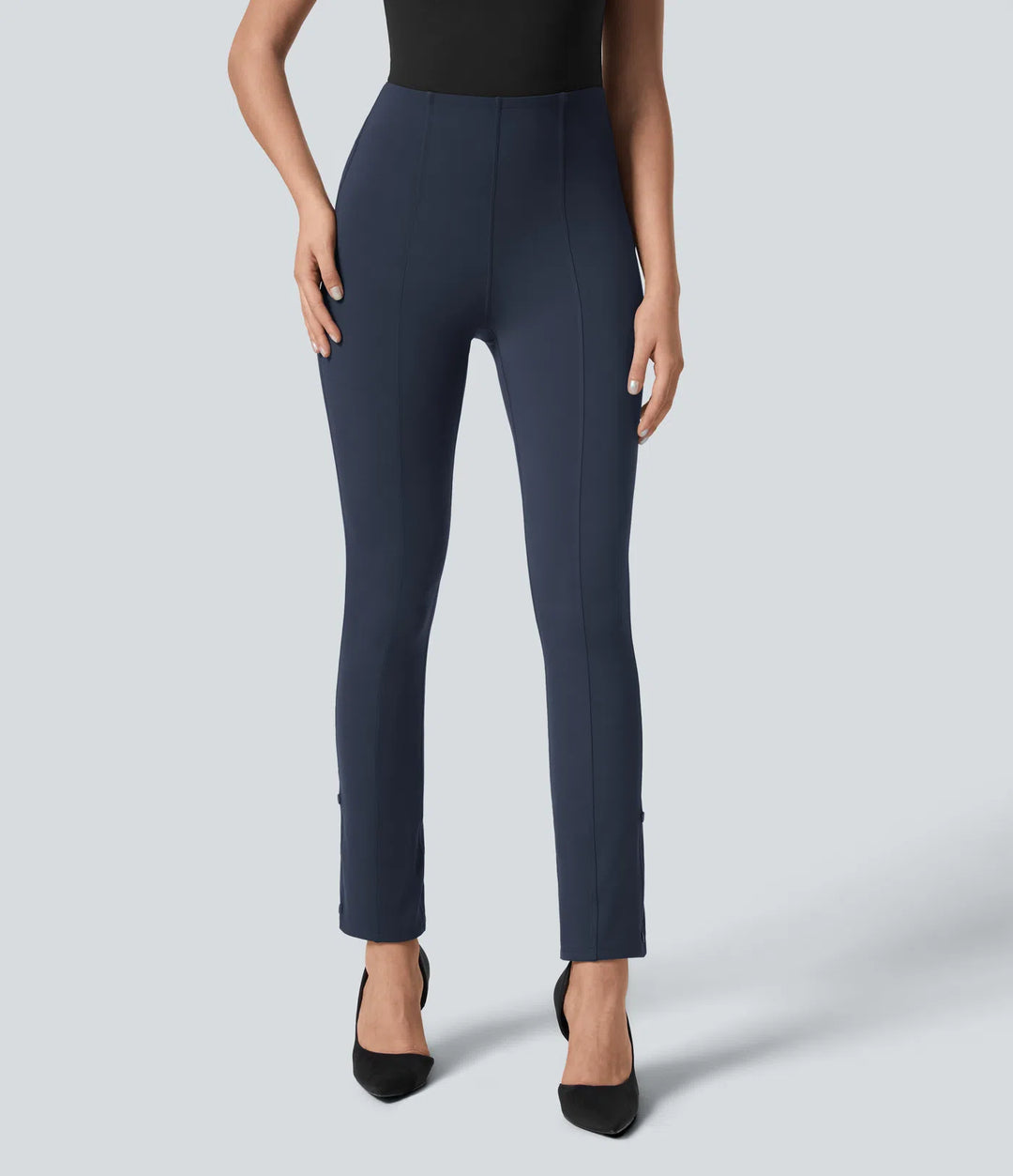 Halara Flex High Waisted Tummy Control Adjustable Hem Work 7/8 Trousers