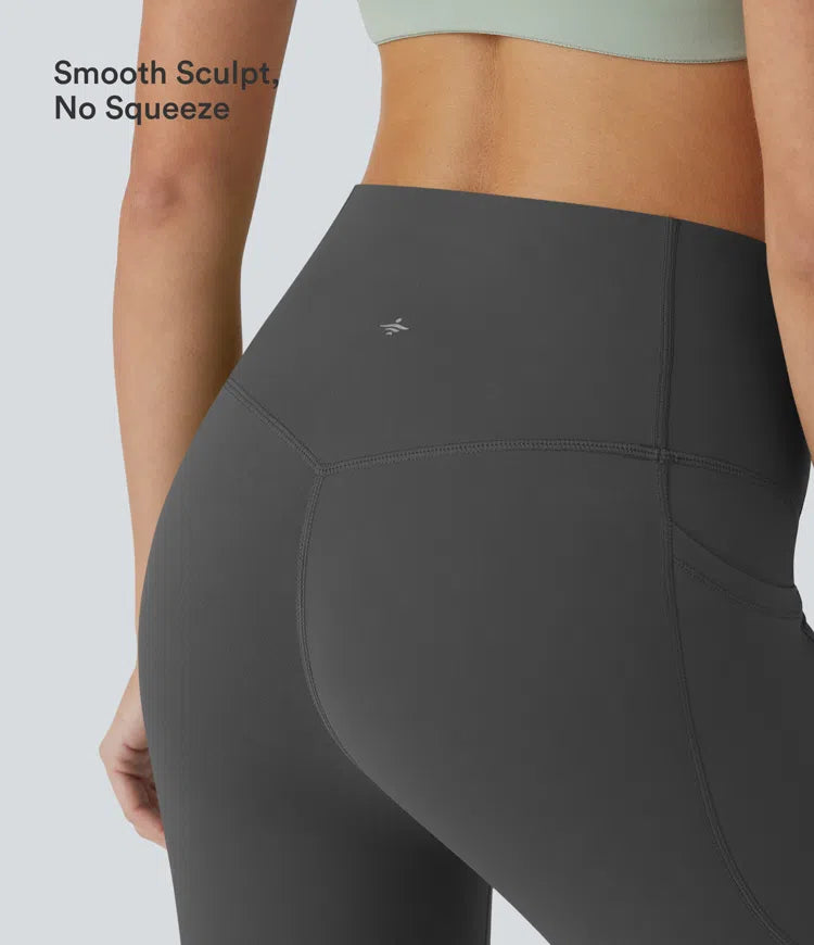 Halara UltraSculpt High Waisted Tummy Control Pedal Pusher Yoga Leggings with Pockets