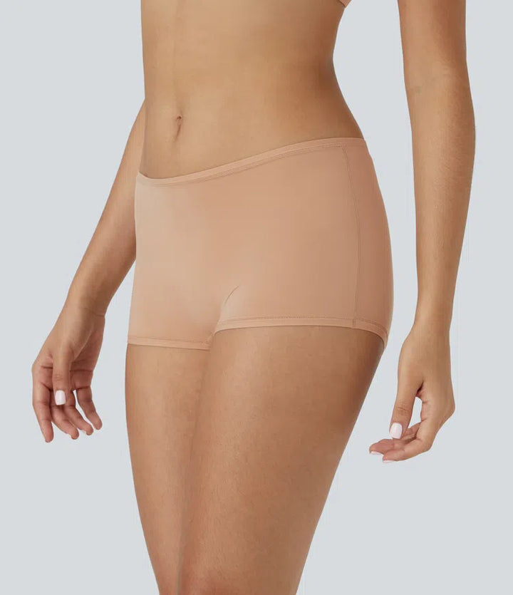 High Stretch Skin Friendly  Low Rise Solid Lounge Boy Shorts