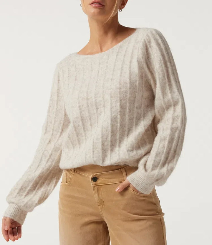 Boat Neck Long Sleeve Casual Jumper