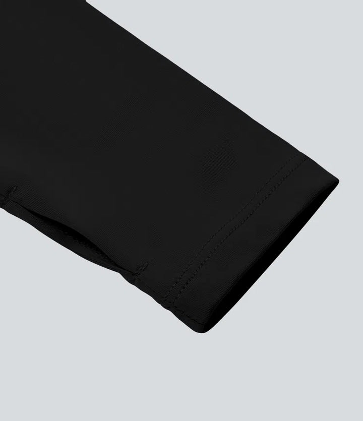 Solid Thumb Hole Cropped Yoga Sports Top