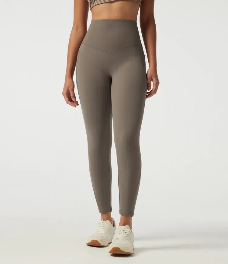 Halara UltraSculpt High Waisted Tummy Control Skinny Fleece Training Leggings with Pockets