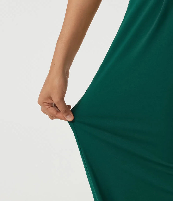 Diamond Collar Sleeveless Casual Jumpsuit with Built-in Bra and Pockets -Easy Peezy Edition