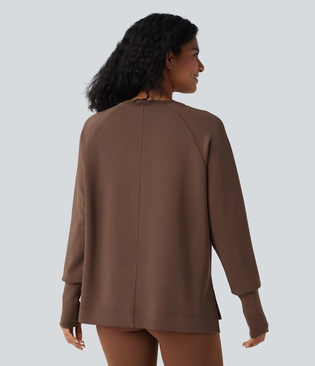 SpacerTek Round Neck Long Sleeve Casual Sweatshirt