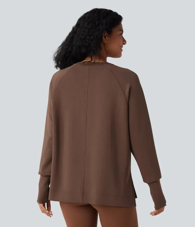 SpacerTek Round Neck Long Sleeve Casual Sweatshirt