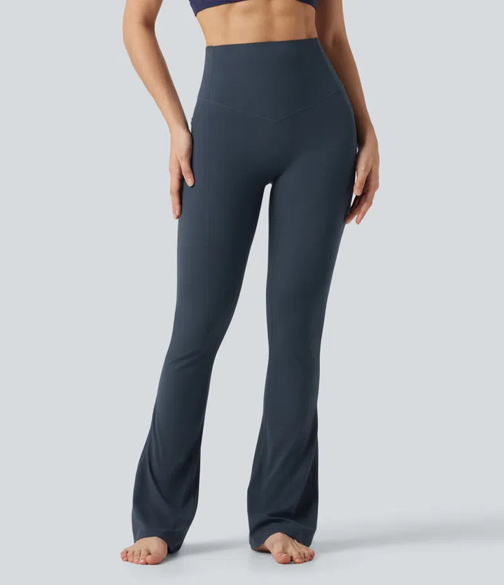 Halara UltraSculpt High Waisted Tummy Control Shaping Bootcut Yoga Leggings with Pockets
