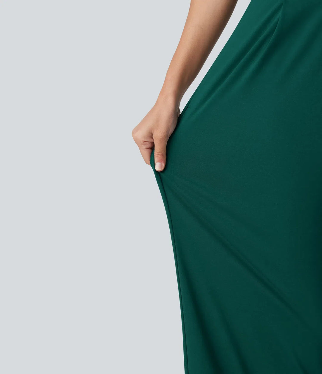 One Shoulder Sleeveless Belted Built-in Bra Party Jumpsuit with Pockets- Easy Peezy