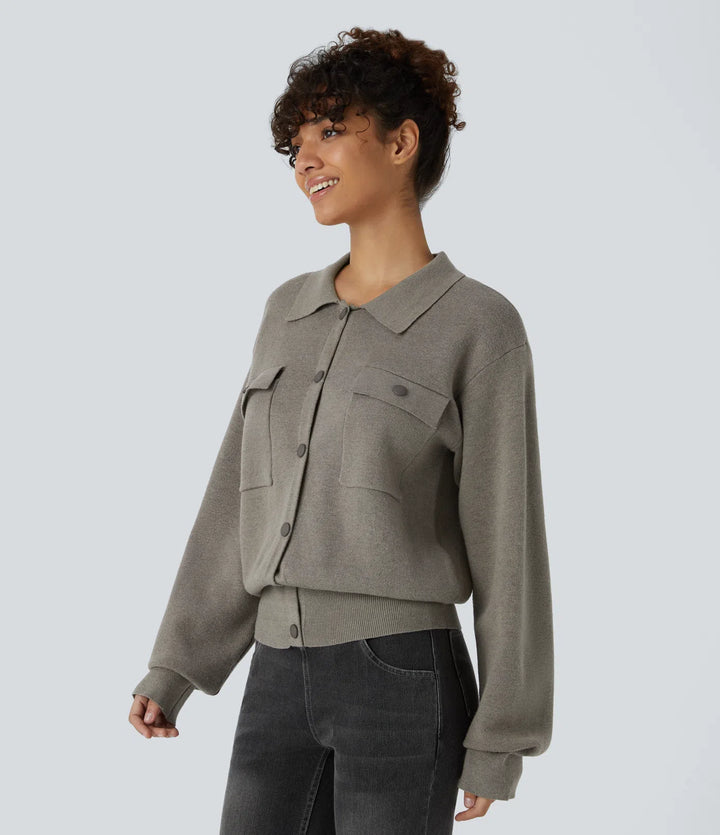 Pocket Long Sleeve Casual Jumper