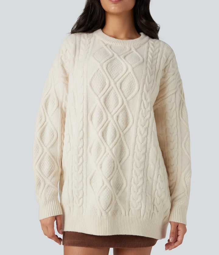 Round Neck Long Sleeve Casual Jumper