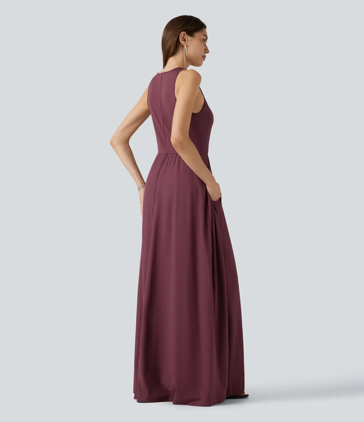 Breezeful Sleeveless Quick Dry Jumpsuit with Pockets-Easy Peezy Edition