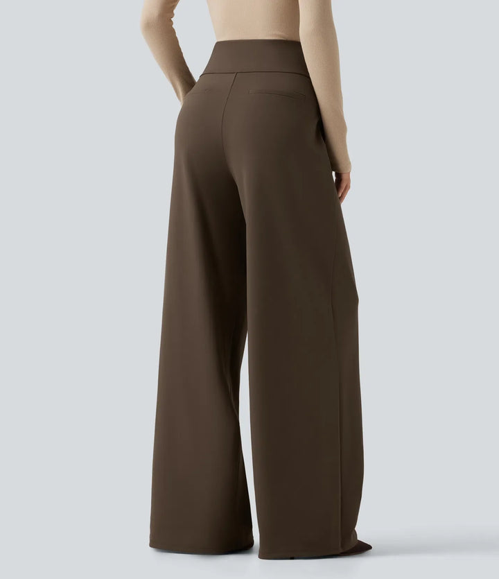 Halara Flex High Waisted Wide Leg Work Trousers with Pockets