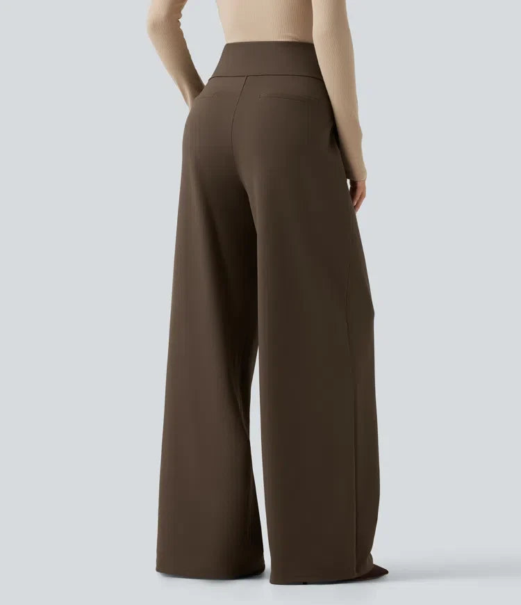 Halara Flex High Waisted Wide Leg Work Trousers with Pockets