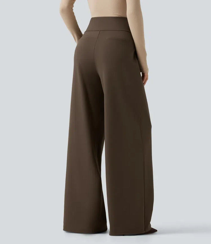 Halara Flex High Waisted Wide Leg Work Trousers with Pockets
