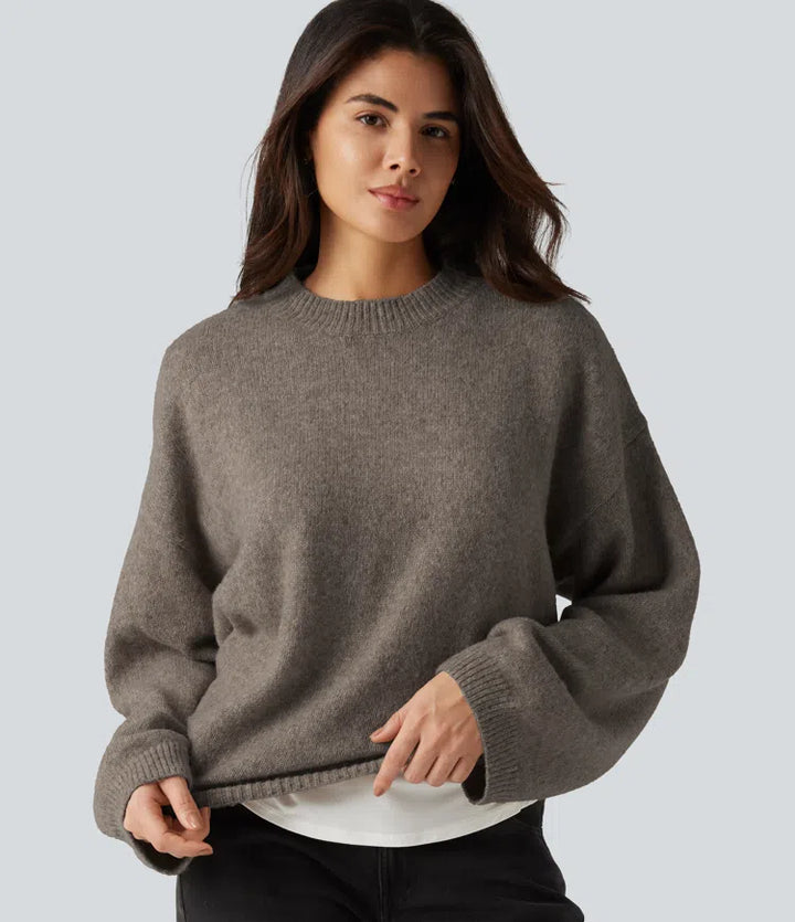 Stand Collar Long Sleeve Work Jumper