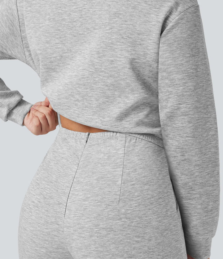 Lapel Zip Long Sleeve Casual Jumpsuit with Pockets-Easy Peezy