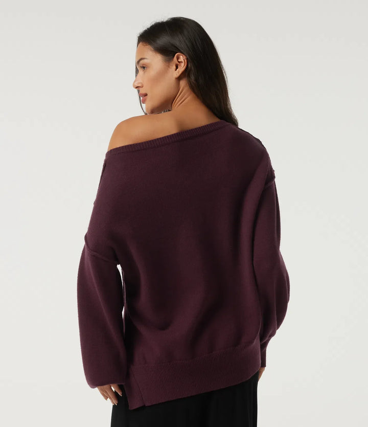 One Shoulder Long Sleeve Casual Jumper