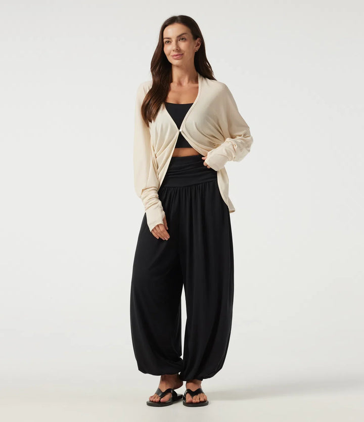 Batwing Long Sleeve Casual Cardigan with Thumbholes