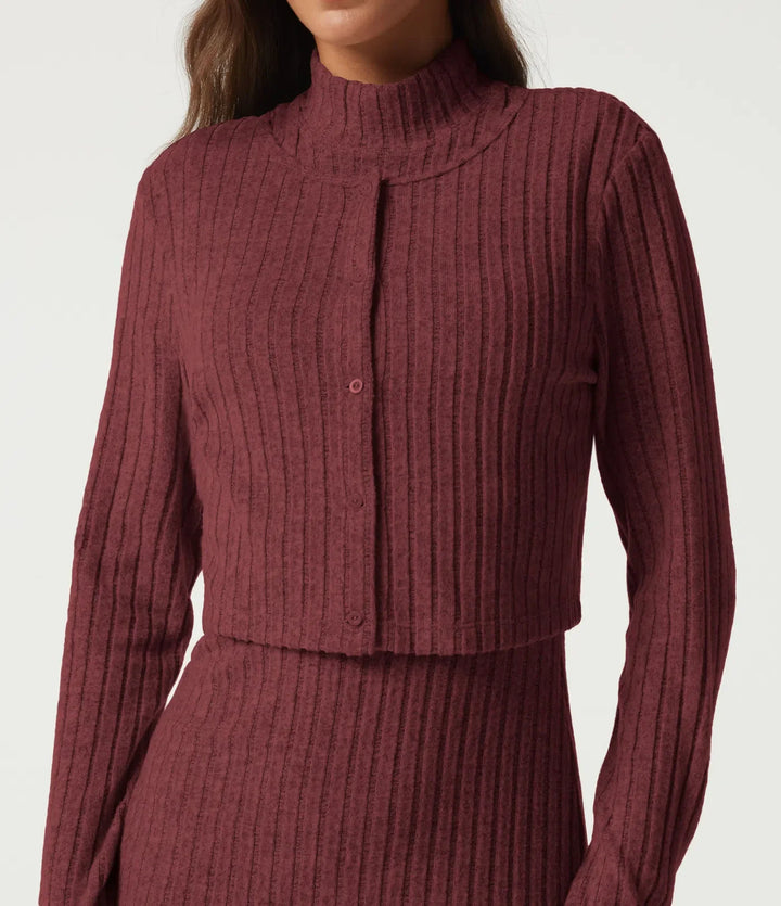Mock Neck Long Sleeve 2 Piece Bodycon Work Midi Dress