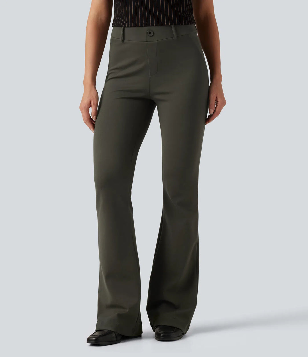 Halara Flex Mid Rise Bootcut Work Trousers with Pockets