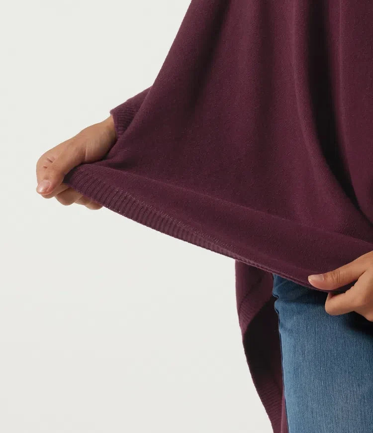 Round Neck Batwing Sleeve Casual Jumper