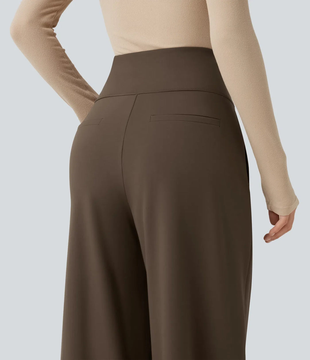 Halara Flex High Waisted Wide Leg Work Trousers with Pockets