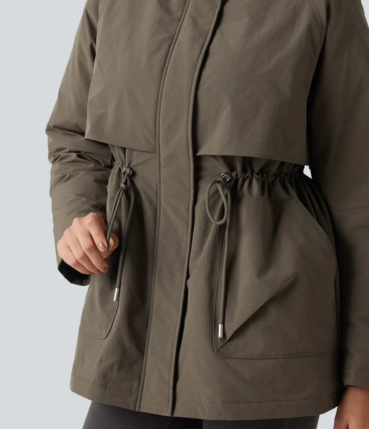 Hooded Long Sleeve Casual Padded Jacket with Pockets