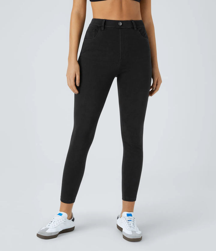 Halara Flex High Waisted Pockets Denim Work Leggings