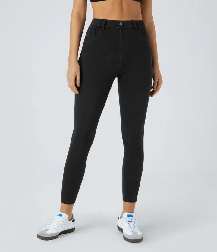 Halara Flex High Waisted Pockets Denim Work Leggings