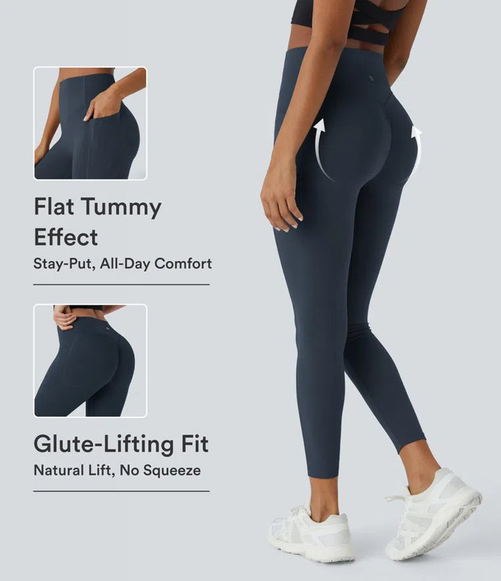 Halara UltraSculpt High Waisted Scrunch Butt Lifting Tummy Control Pocket Shaping Training Leggings