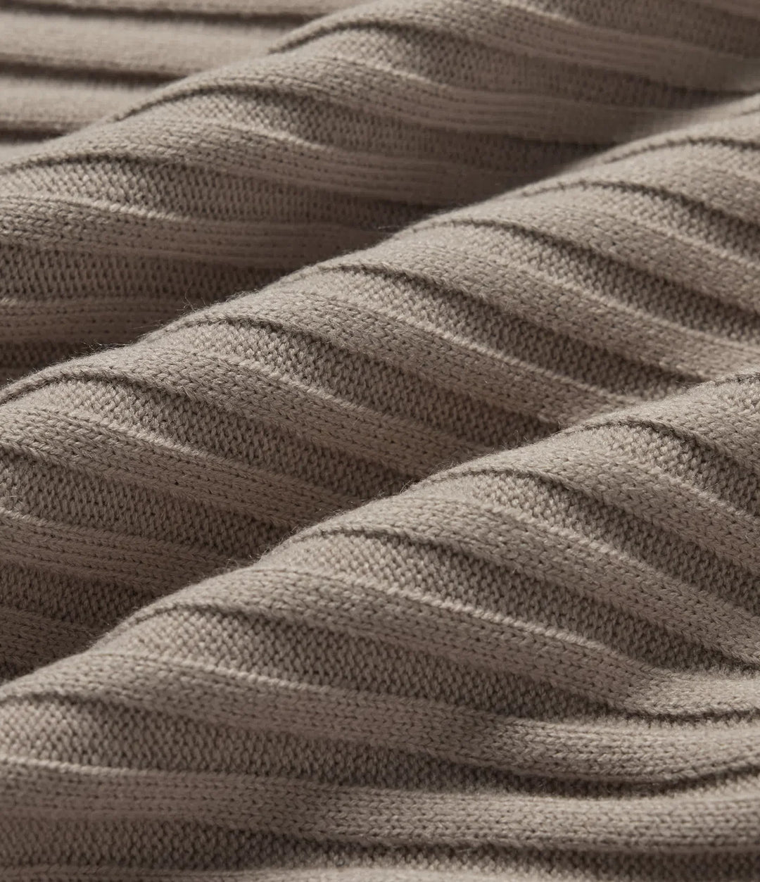 Ribbed Knit High Neck Dropped Long Sleeve Work Jumper