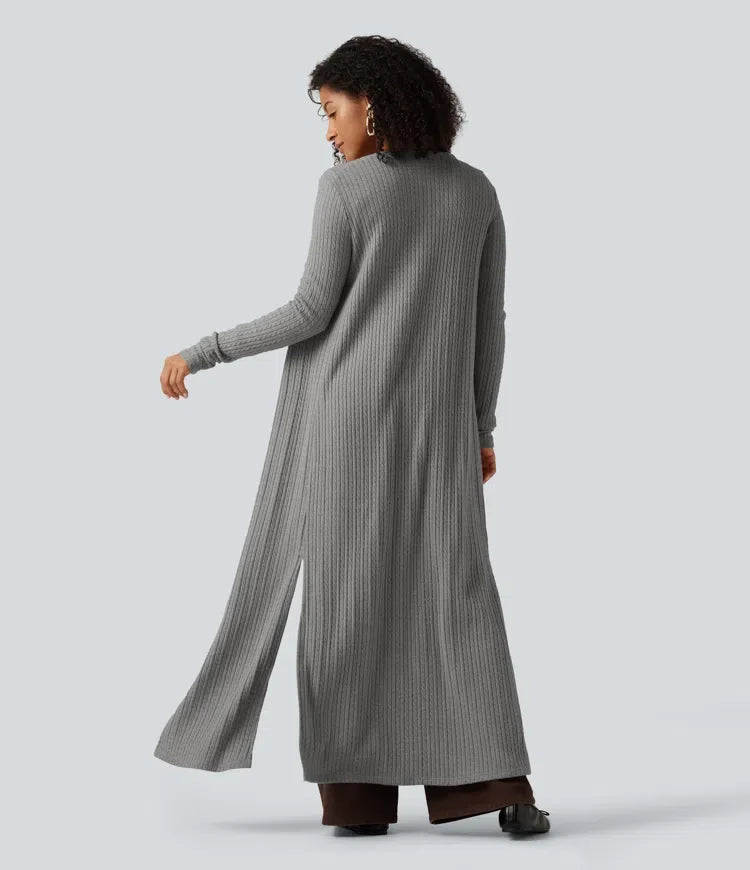 Long Sleeve Casual Longline Coat