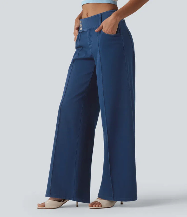 Halara Flex Low Rise Straight Leg colourful Work Jeans with Pockets