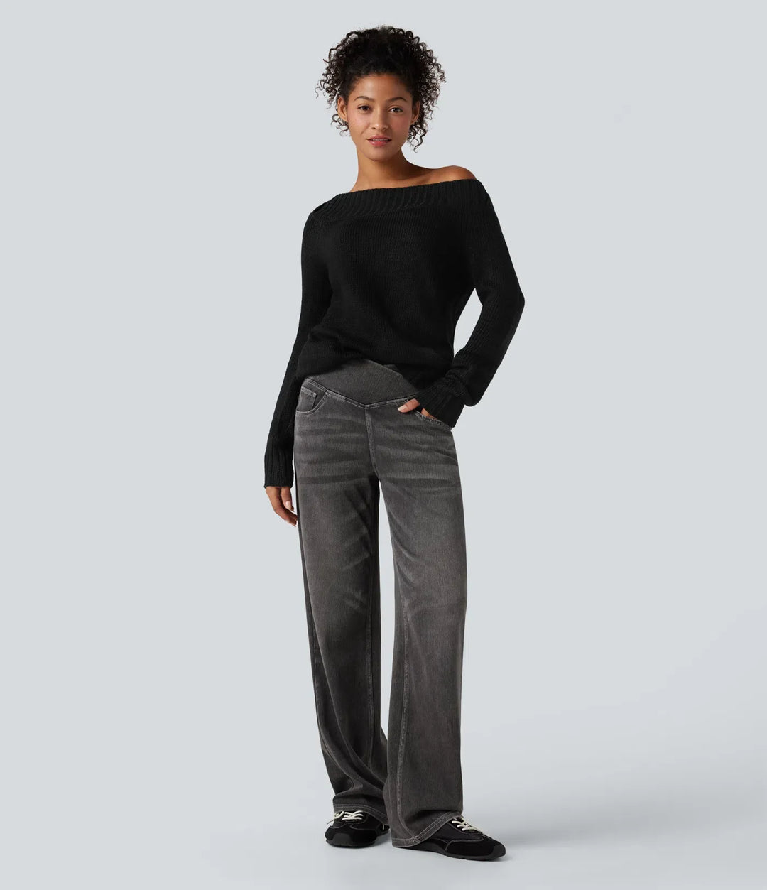 One Shoulder Long Sleeve Casual Jumper