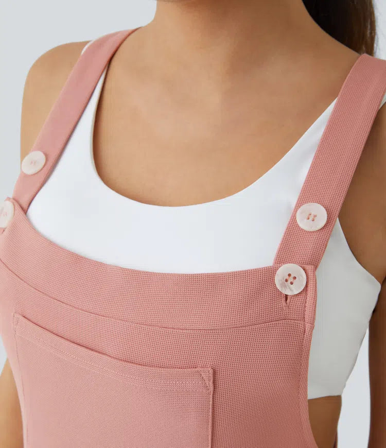Pockets Waffle Casual Jogger Dungarees