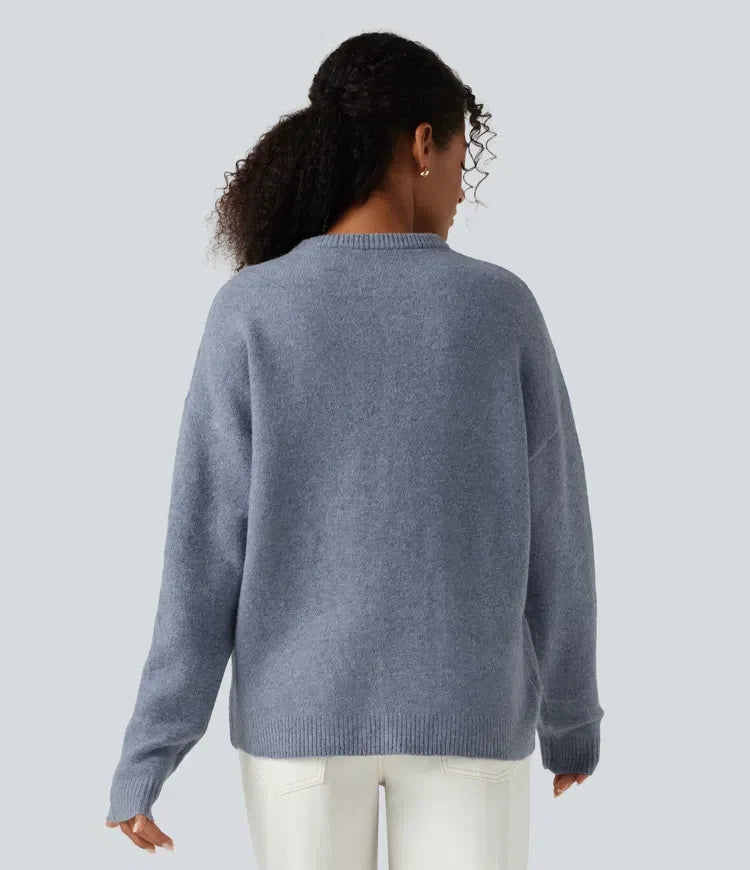 Round Neck Long Sleeve Work Jumper