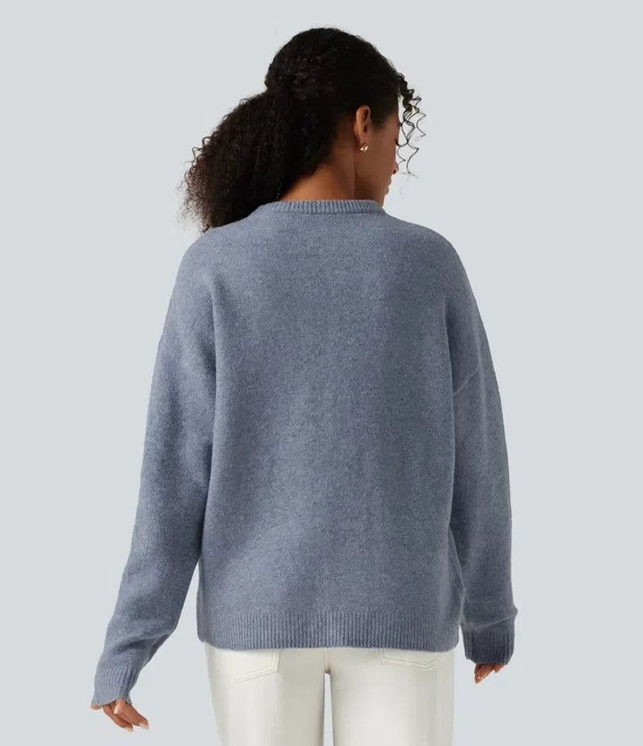 Round Neck Long Sleeve Work Jumper