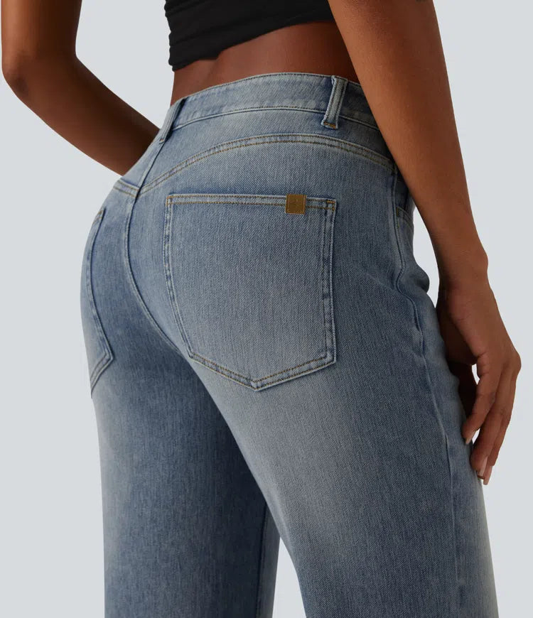 Halara Flex Low Rise Flare Casual Jeans with Pockets