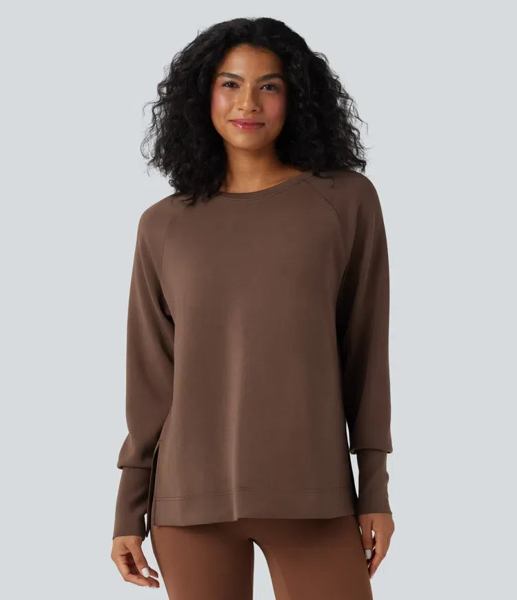 SpacerTek Round Neck Long Sleeve Casual Sweatshirt