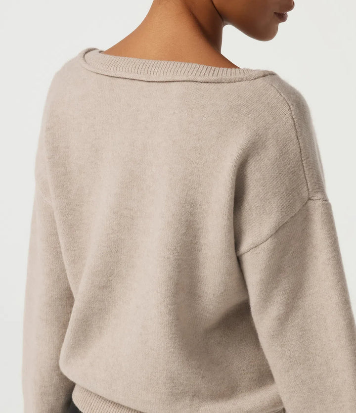 V Neck Long Sleeve Casual Jumper