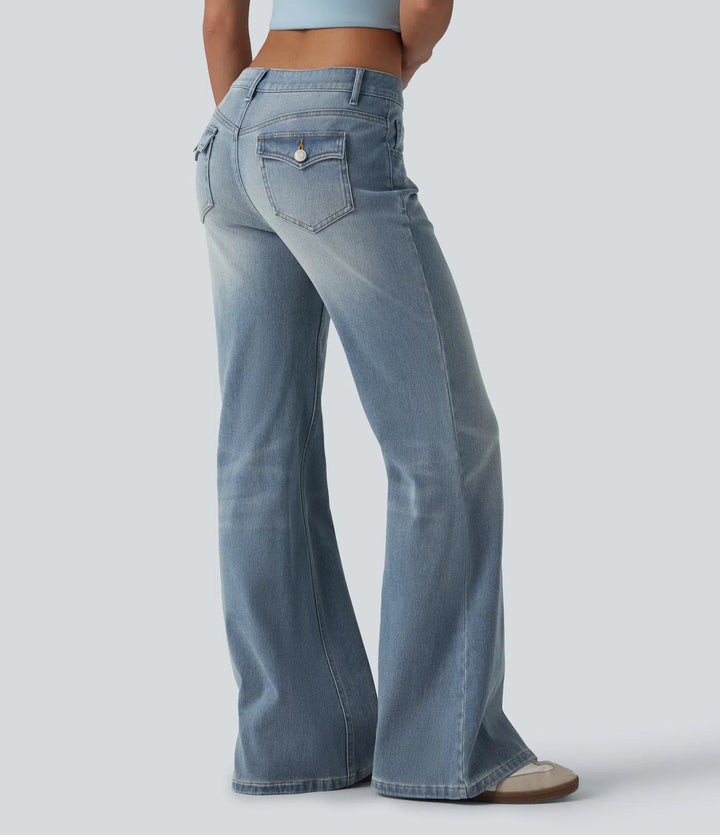 Halara Flex Low Rise Flare Casual Jeans with Pockets