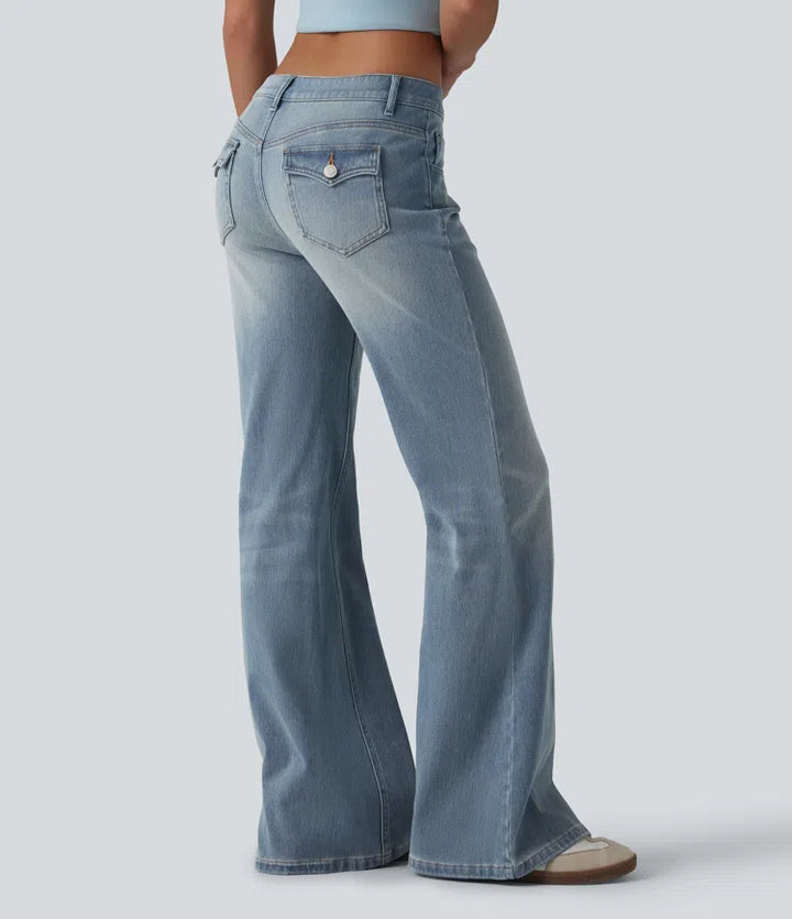 Halara Flex Low Rise Flare Casual Jeans with Pockets