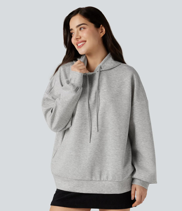 Hooded Long Sleeve Casual Sweatshirt with Pockets