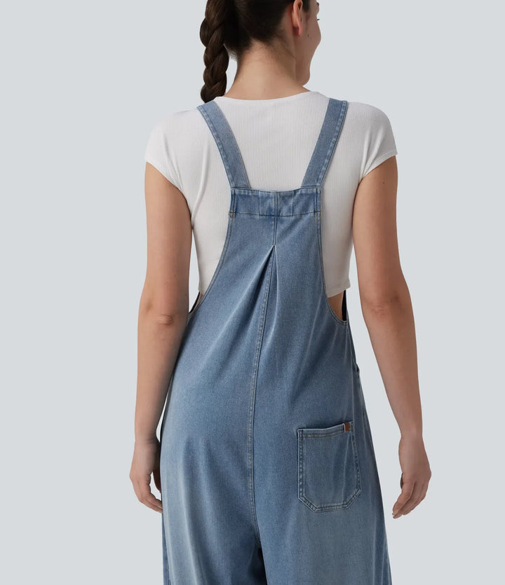 Halara Flex Adjustable Straps Draped Lyocell Casual Baggy Overalls with Pockets