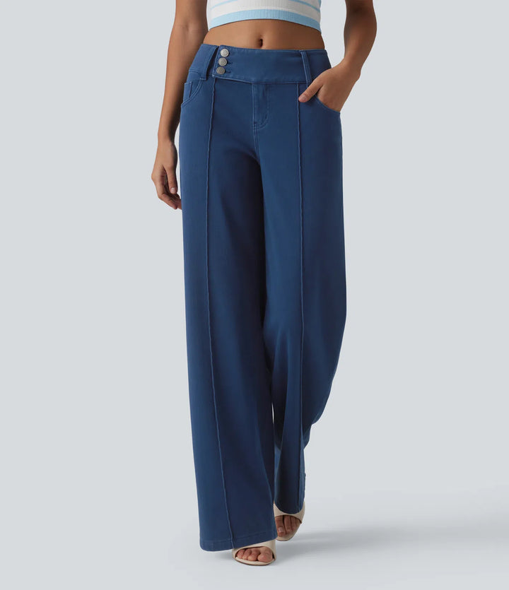 Halara Flex Low Rise Straight Leg colourful Work Jeans with Pockets
