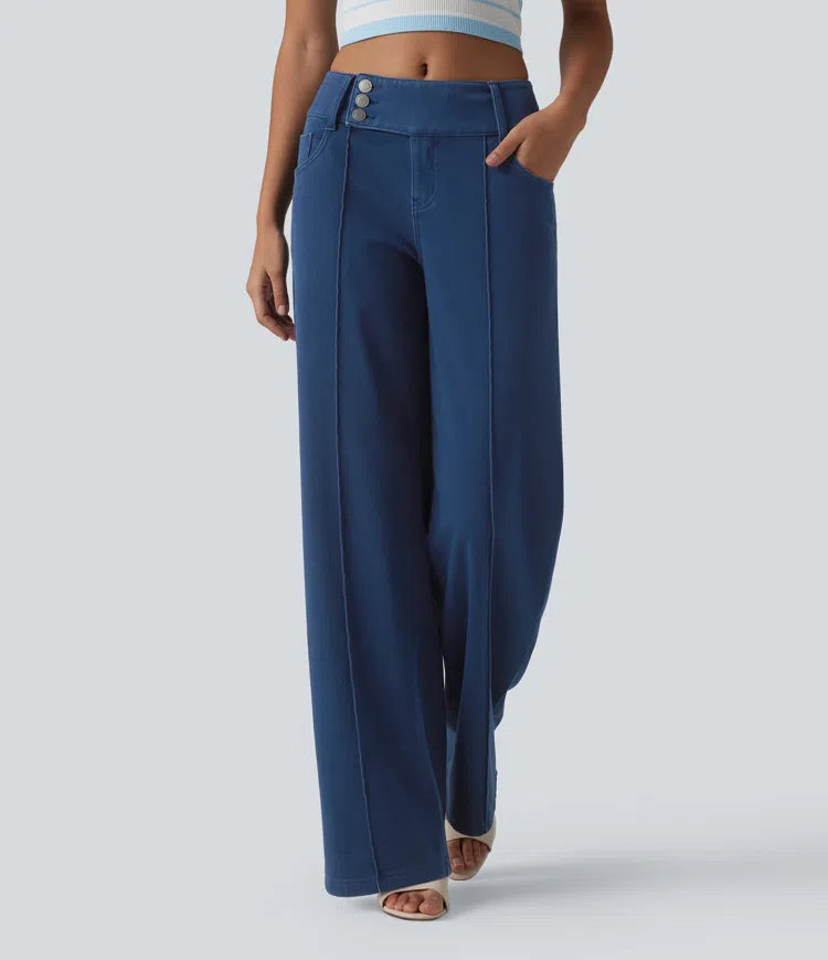 Halara Flex Low Rise Straight Leg colourful Work Jeans with Pockets