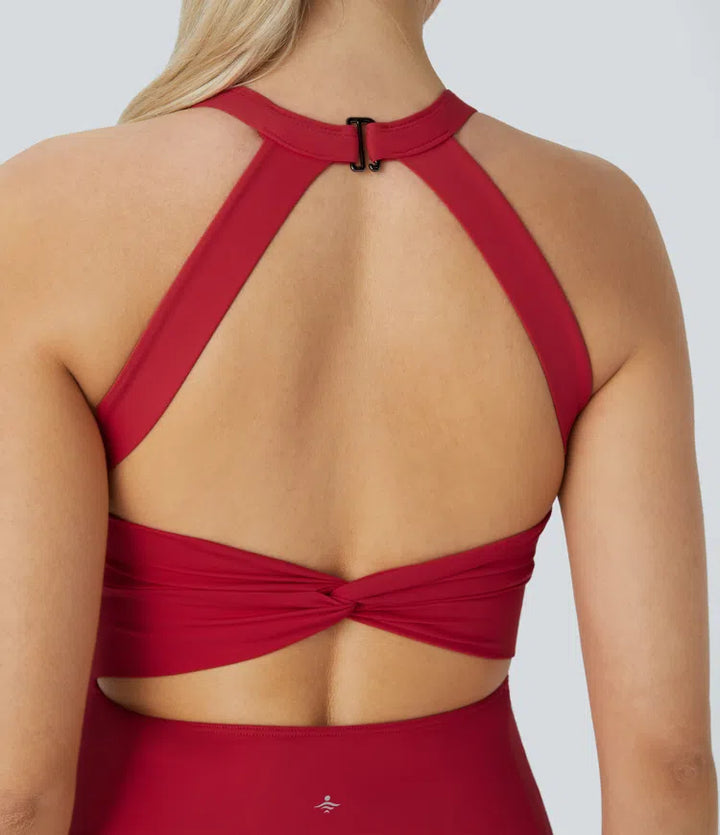 SoftlyZero Airy Backless Twisted InstantCool Dance Active Dress-Easy Peezy Edition