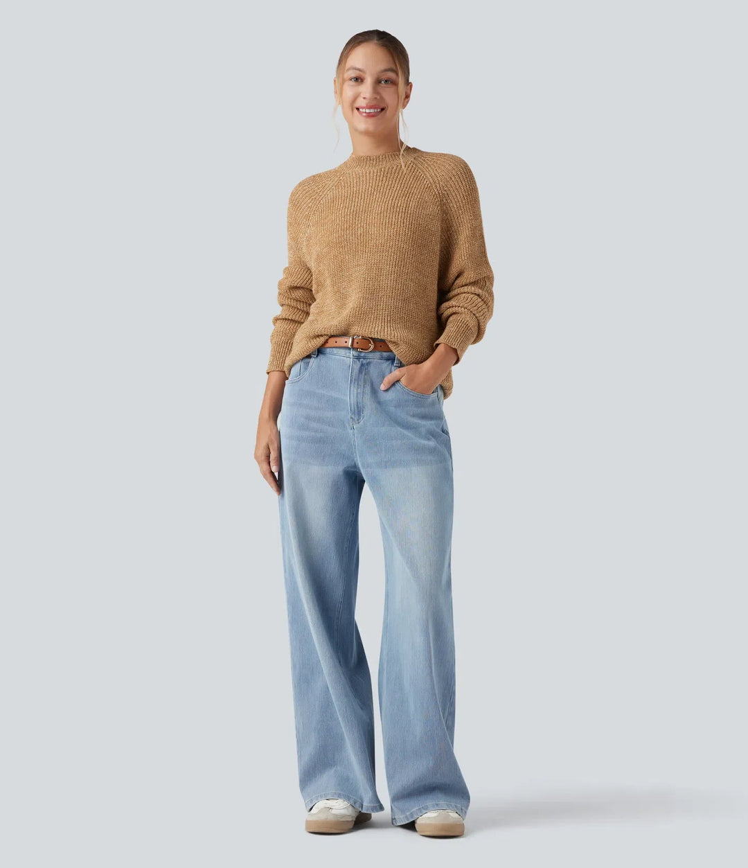 Round Neck Long Sleeve Casual Jumper