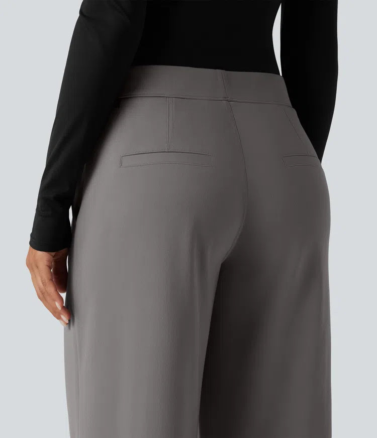 Halara Flex DayStretch Low Rise Straight Leg Work Trousers with Pockets