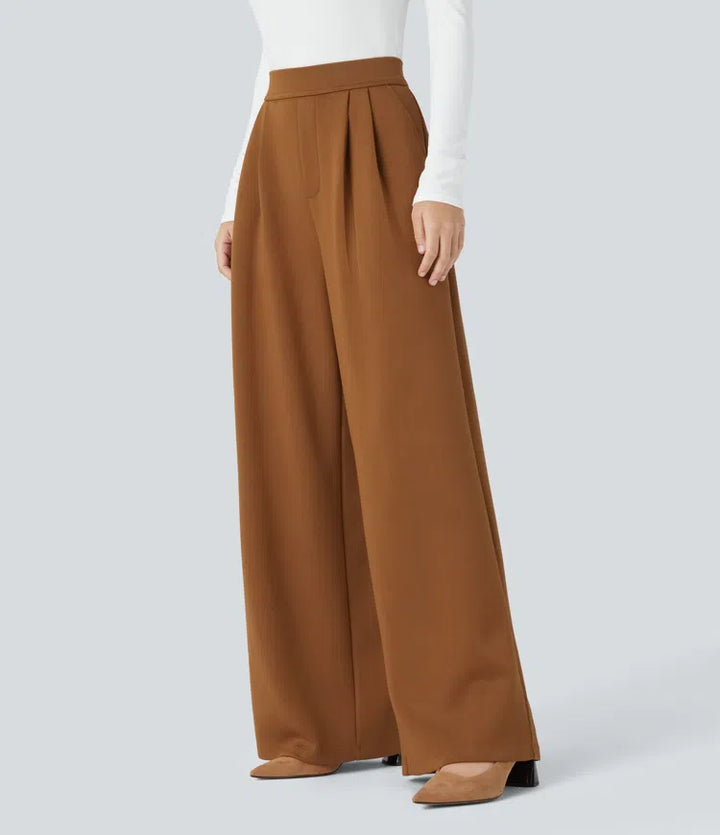 Halara Flex High Waisted Pocket Wide Leg Work Trousers